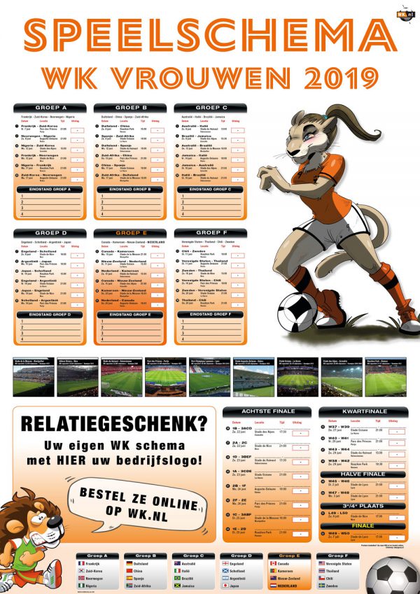 WK speelschema kalender